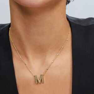 Kendra Scott Gold Initial 'M' Pendant Necklace